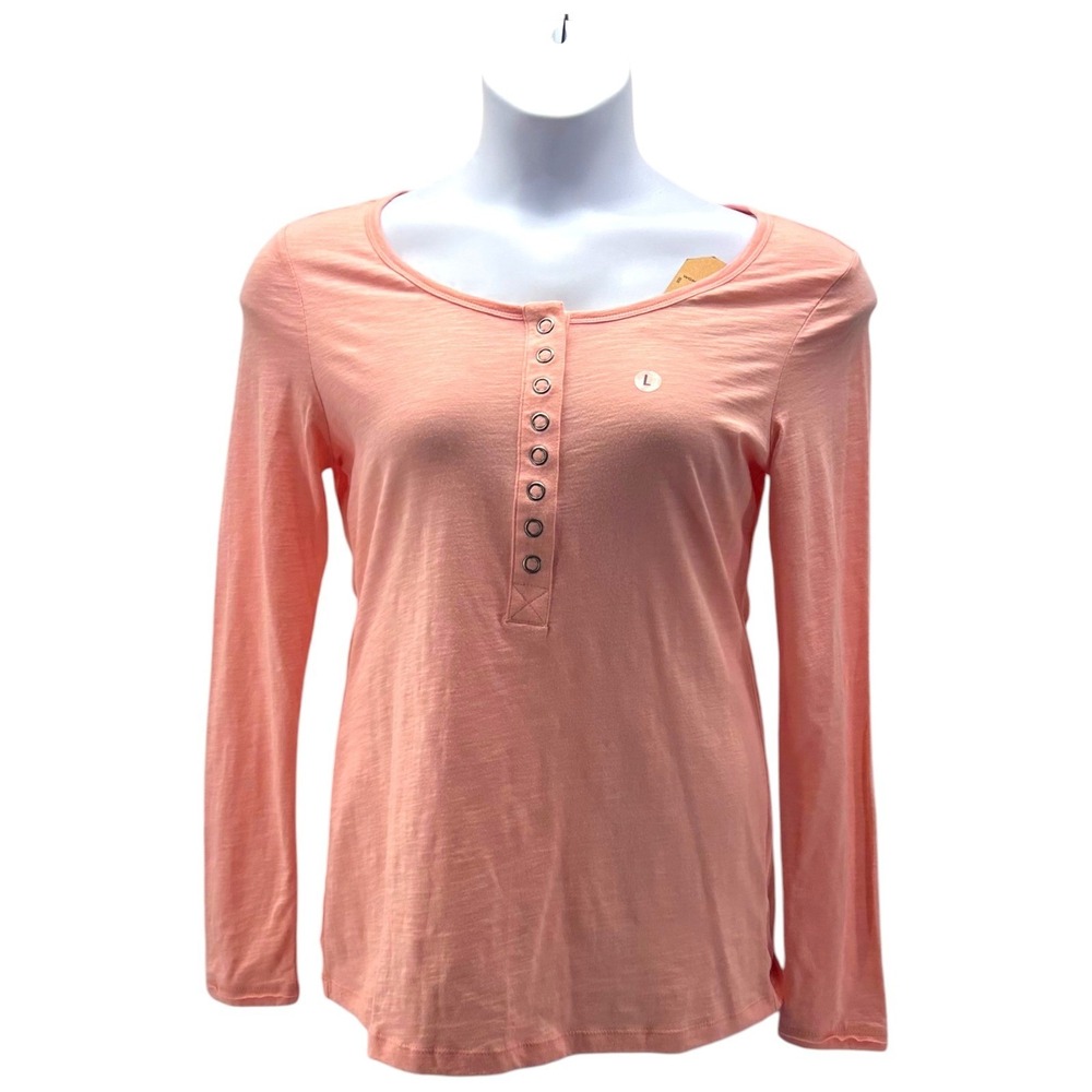 Route 66 Y2K Henley Top Pink‎ Large